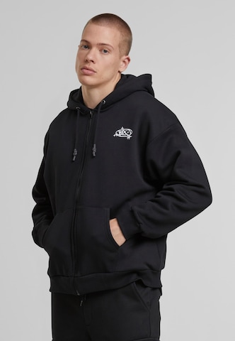 Veste de survêtement K1X en noir : devant
