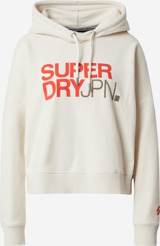 Sweat-shirt Superdry en beige : devant