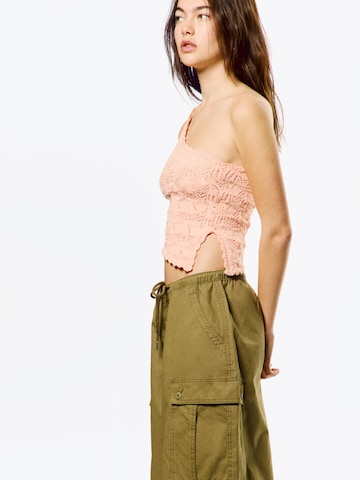Bershka Gebreide top in Oranje: voorkant