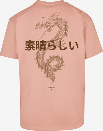 T-Shirt 'Dragon Drache Japan' F4NT4STIC en rose