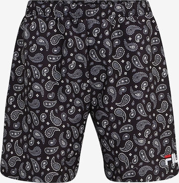 FILA - Bermudas 'SEOUL AOP' en negro: frente