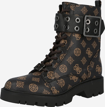 GUESS - Botines con cordones 'RITER2' en negro: frente