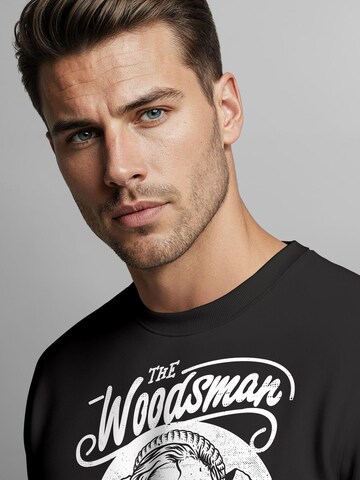 Neverless Sweatshirt 'Lumberjack Woodsman' in Black