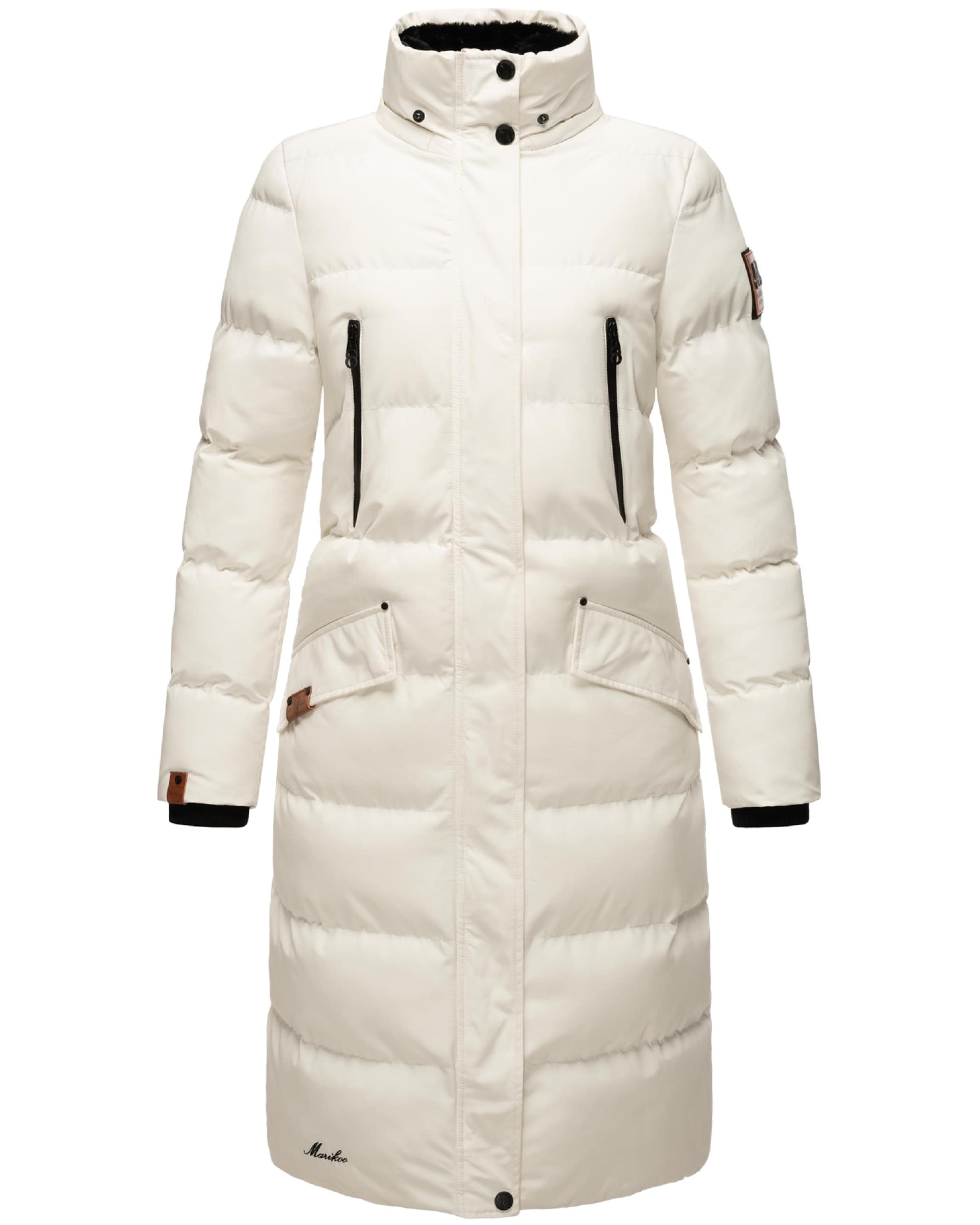MARIKOO Vinterfrakke 'Schneesternchen' i hvid