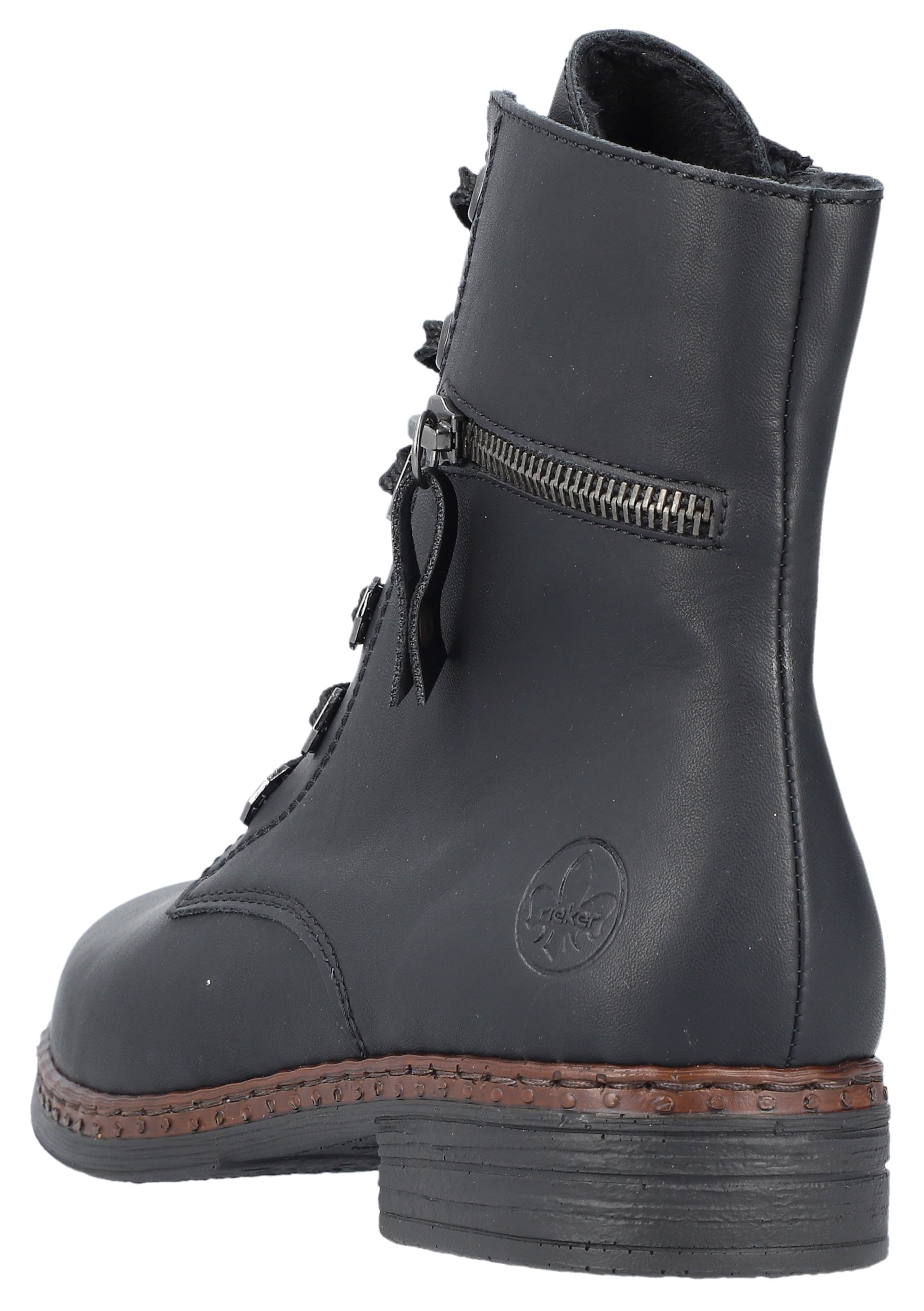 Rieker Ботинки на шнуровке в Черный