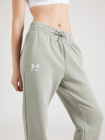 UNDER ARMOUR Tapered Παντελόνι φόρμας 'Essential' σε πράσινο