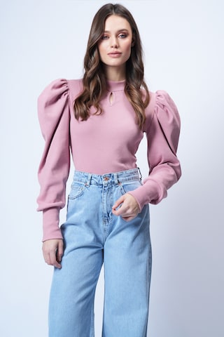 Trend Alaçatı Stili Bluza | roza barva