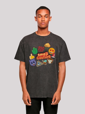 T-Shirt emoji couture en noir : devant