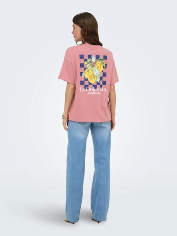 ONLY Oversized shirt 'ONLZINNIA' in Pink: front