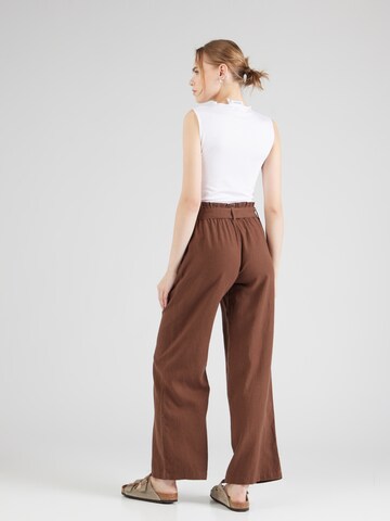 JDY Szeroka nogawka Spodnie 'SAY' w kolorze brązowy
