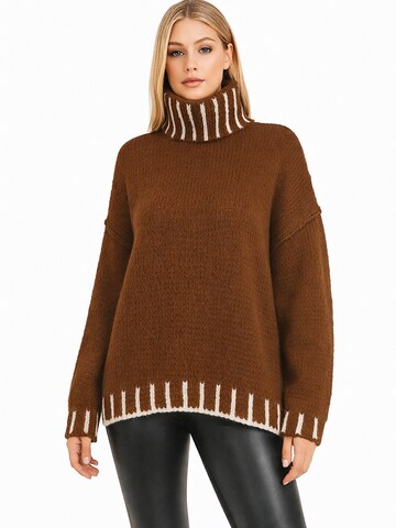 Worldclassca Oversized Cardigan in Brown: front