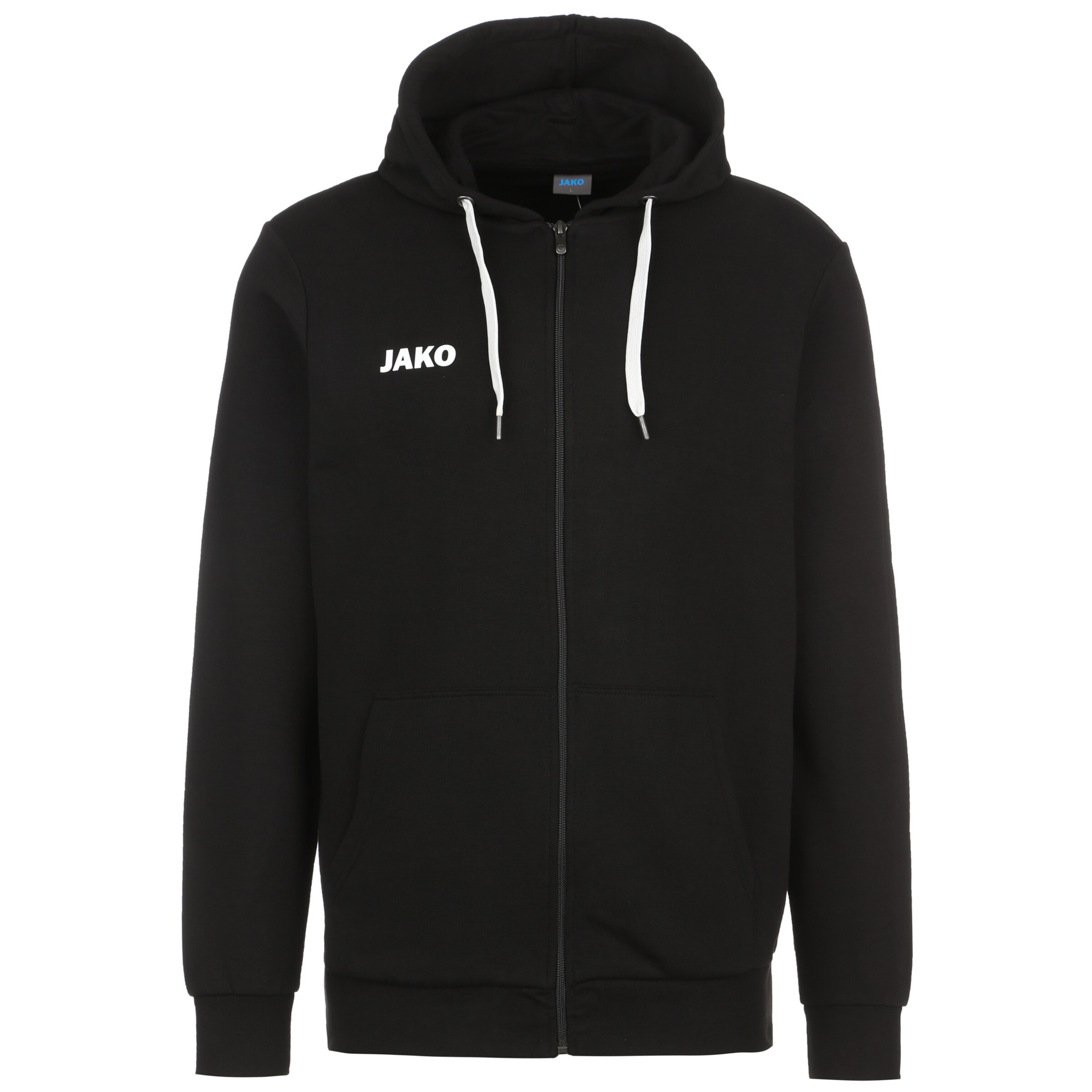 JAKO Athletic Zip-Up Hoodie in Black: front