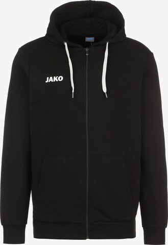 JAKO Athletic Zip-Up Hoodie in Black: front