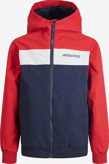 Jack & Jones Junior Prehodna jakna 'Rush' | nočno modra / rdeča / bela barva, Prikaz izdelka