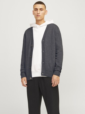 Vestes en maille JACK & JONES en gris : devant