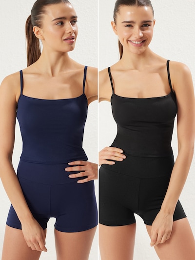 Top sportivo Trendyol di colore navy / nero, Visualizzazione prodotti