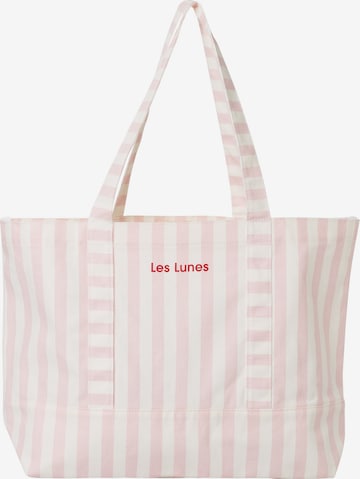 Cabas 'SOLEAA' Les Lunes en rose : devant