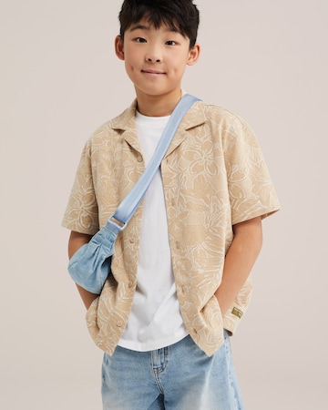 WE Fashion Regular fit Srajca | bež barva: sprednja stran