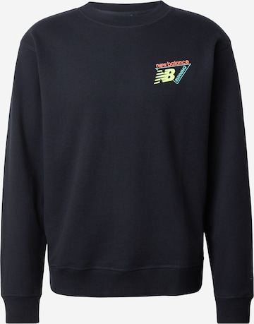 Sweat-shirt new balance en noir : devant