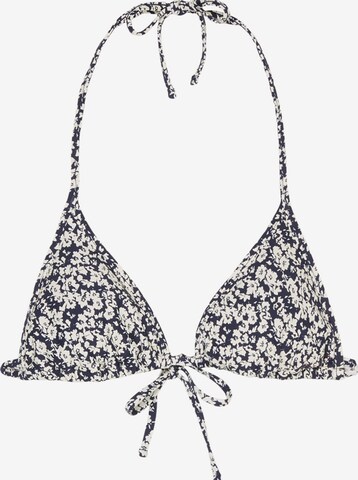 Marc O'Polo Triangle Bikini Top ' Allover ' in Blue: front