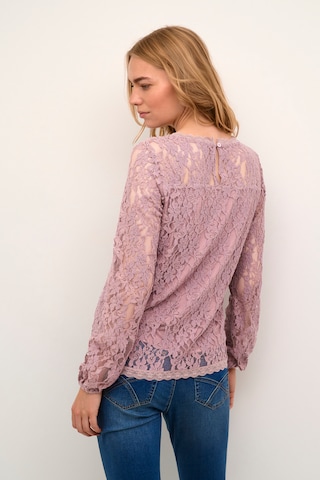 Cream Blouse 'Kit' in Purple