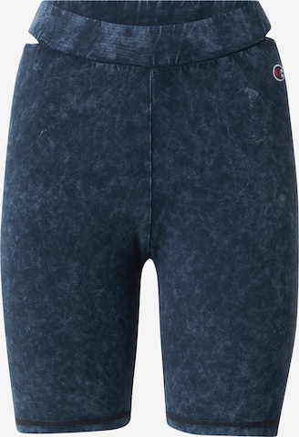 Champion Authentic Athletic Apparel Skinny Shorts in Blau: predná strana