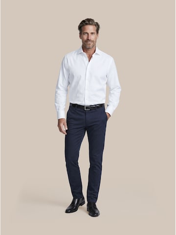 Profuomo Slim fit Button Up Shirt in White: front