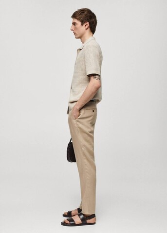 MANGO MAN Slim fit Chino Pants 'Oyster' in Beige