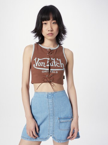 Top 'SUNNY' di Von Dutch Originals in marrone: frontale