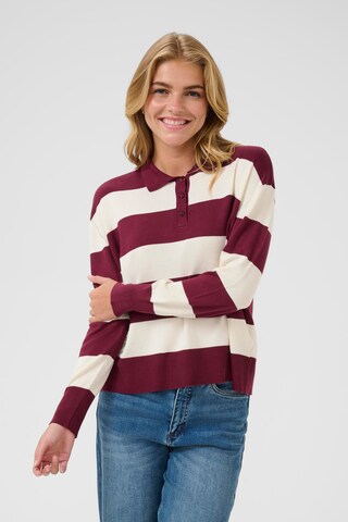 Pull-over 'Lizza' Kaffe en rouge : devant