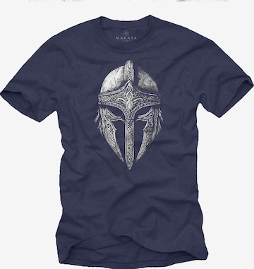 MAKAYA Shirt 'Vikinger Helm' in Blue: front