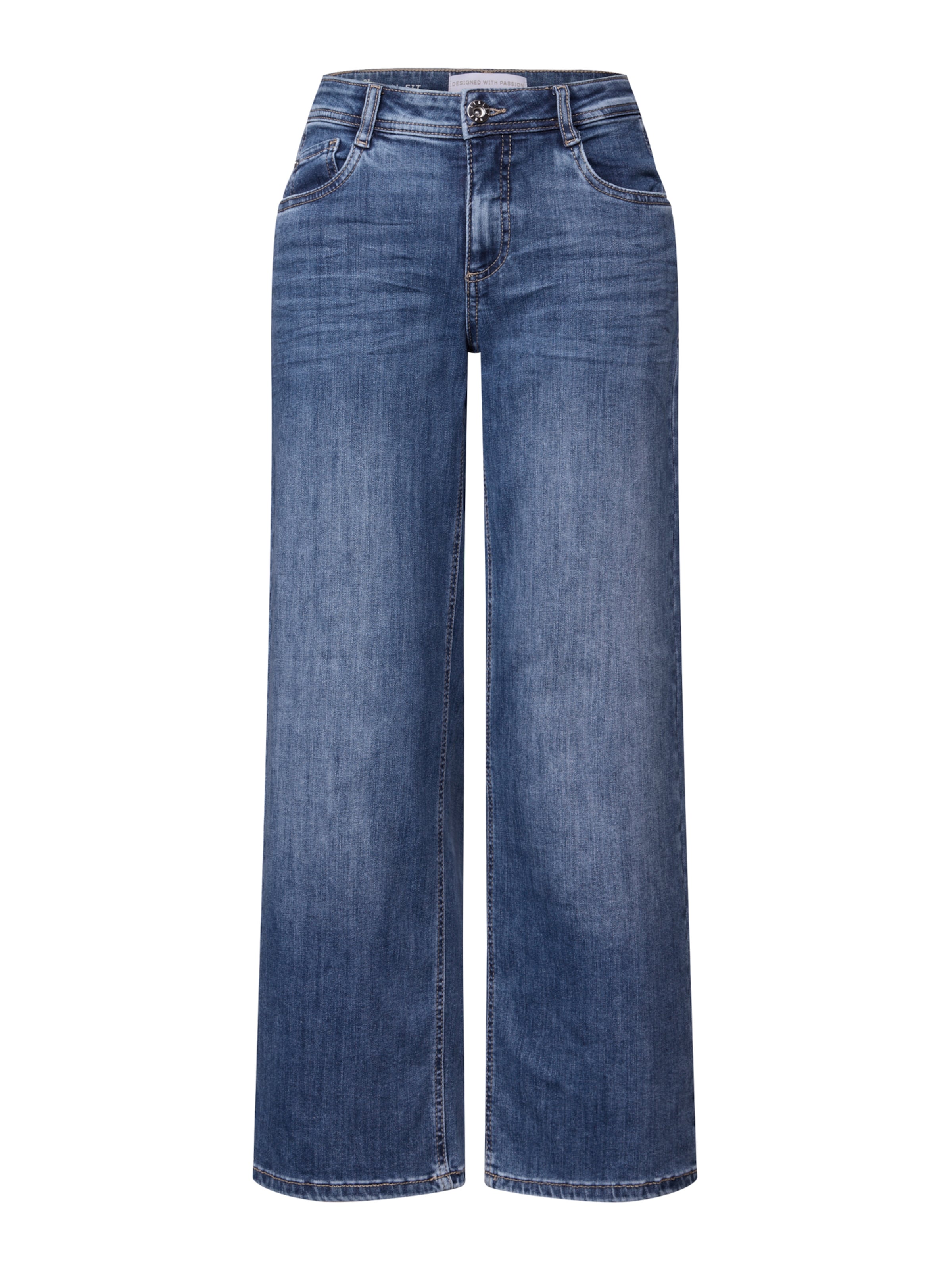 STREET ONE Wide leg Jeans in Blue: front