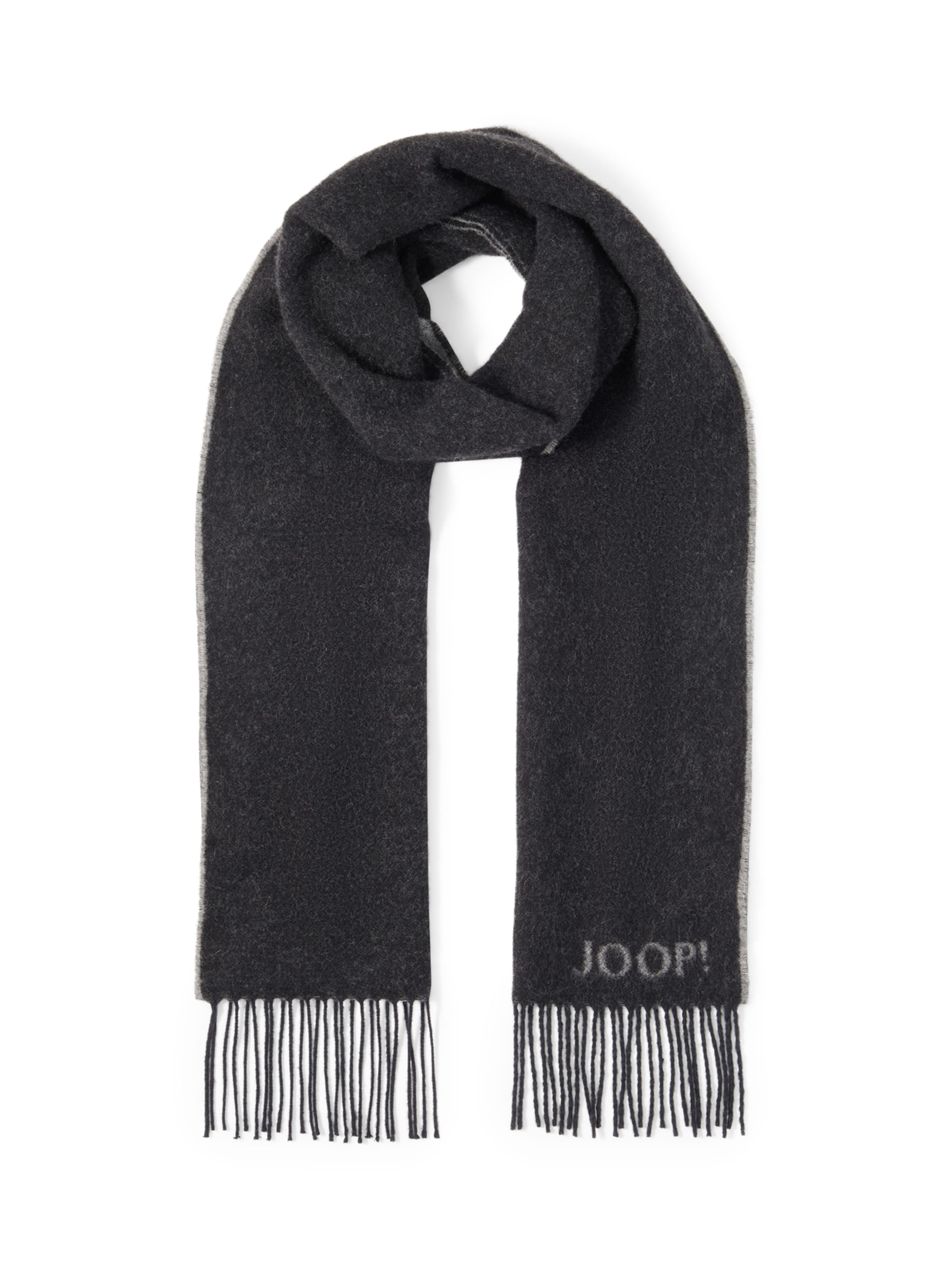 JOOP! Schal 'Larsen' in Schwarz: Vorderseite