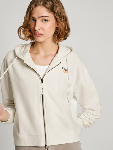 Pepe Jeans Sweatjakke 'Edna' i hvit