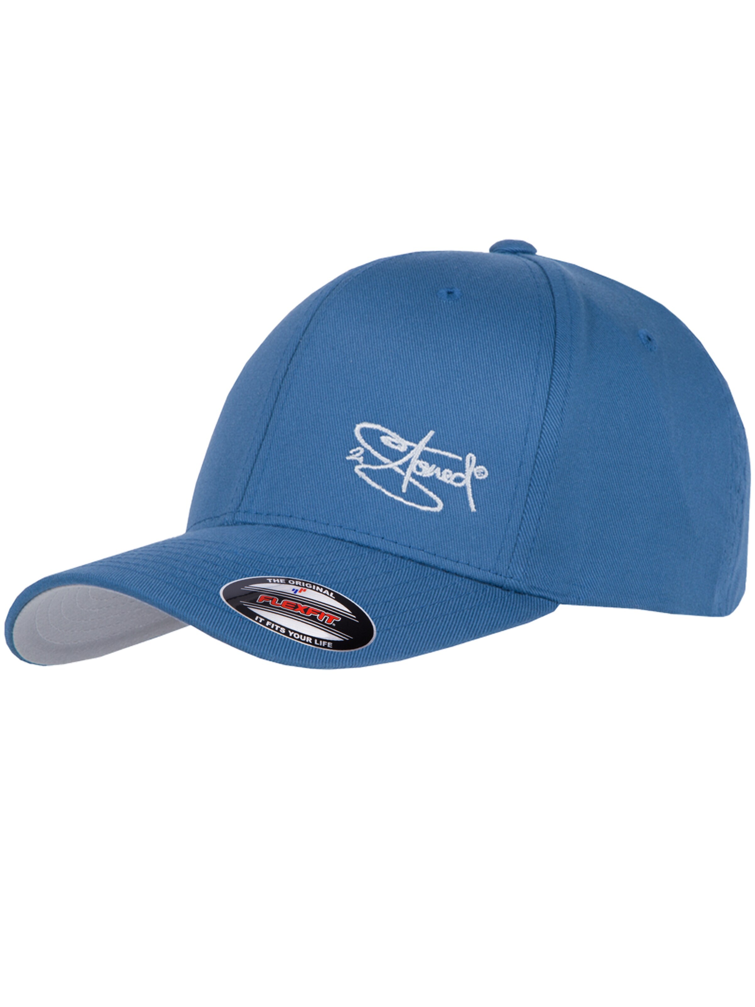 2Stoned Cap 'Flexfit Wooly Combed Classic' in Blue: front