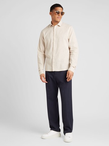 Clean Cut Copenhagen Regular fit Button Up Shirt 'Jamie' in Beige