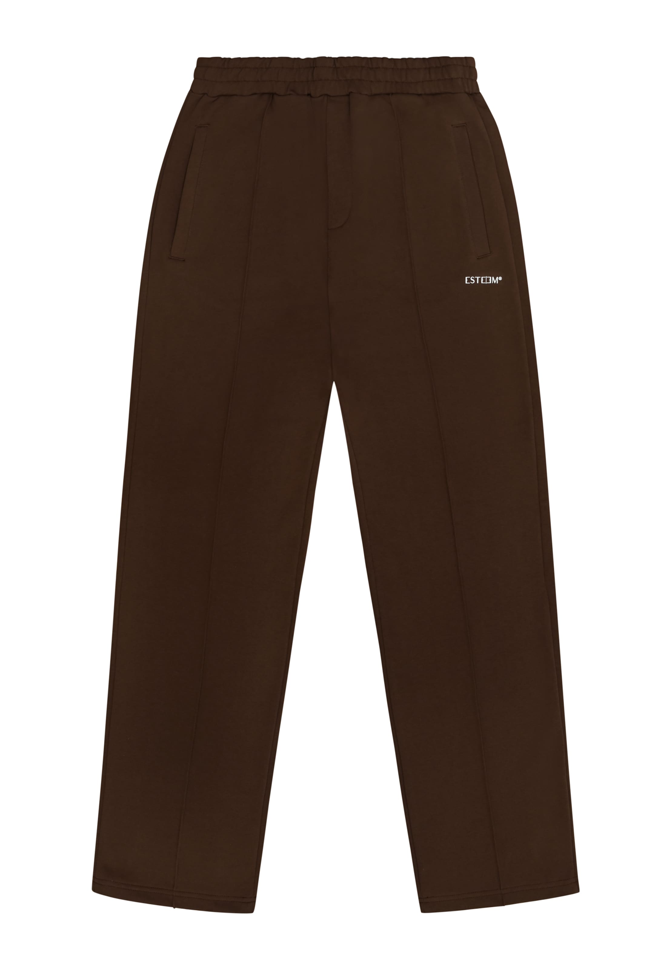 Loosefit Pantalon ' Essential Loose ' ESTEEM en marron : devant