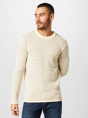 KnowledgeCotton Apparel Sweater 'VALLEY' in White: front