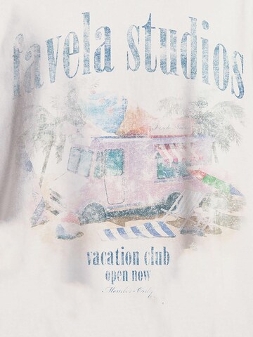 FAVELA Shirt 'Vacation Club' in Beige