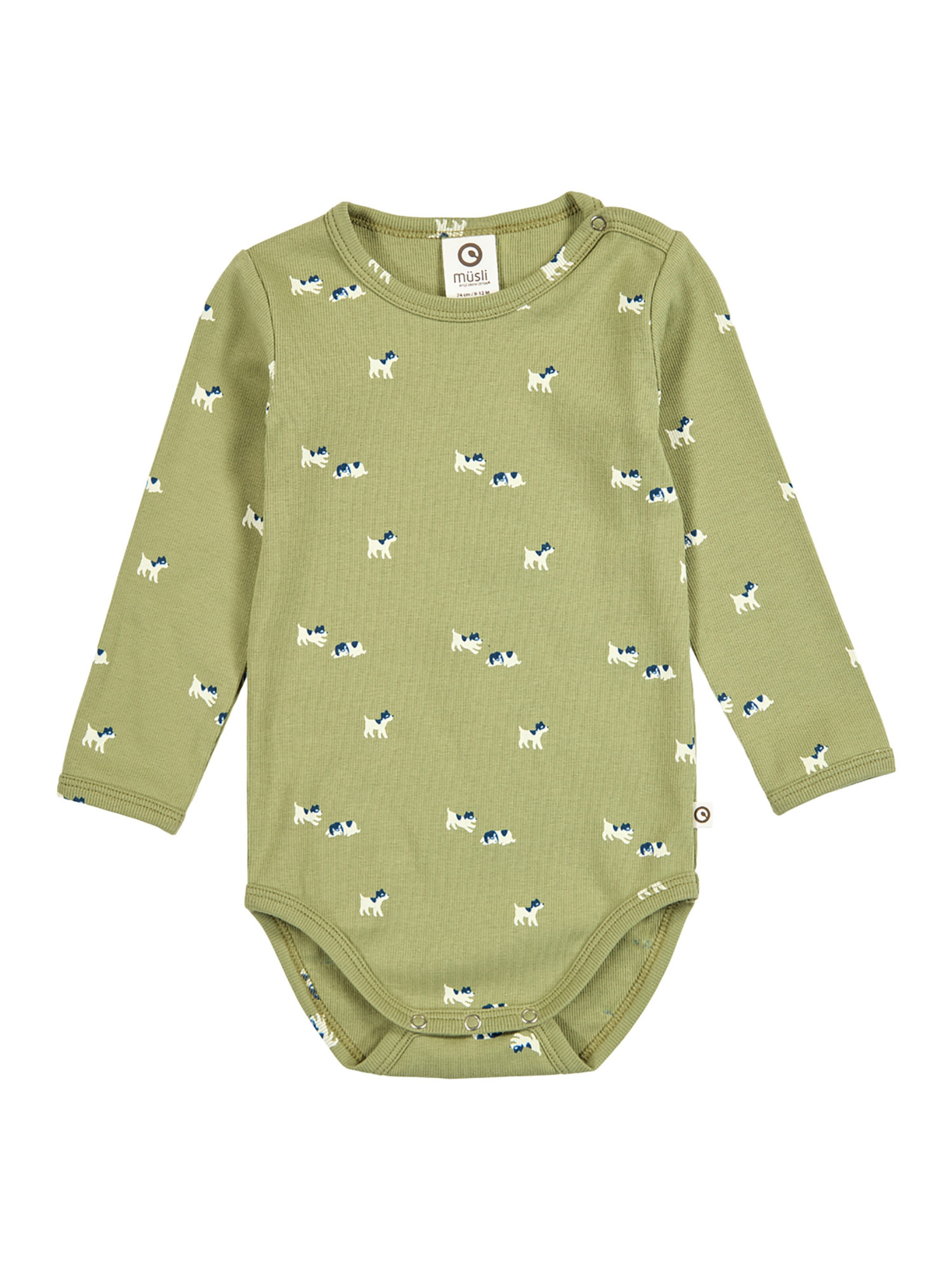 Müsli by GREEN COTTON - Pijama entero/body en verde: frente