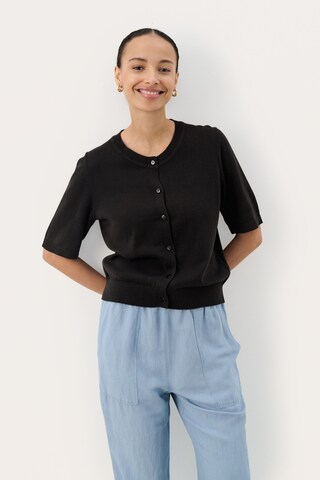 Part Two Gebreid vest 'Tatiana' in Zwart: voorkant