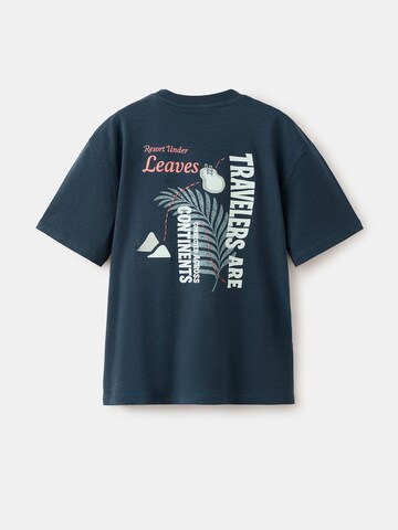 MANGO KIDS Shirts 'TIGER' i blå