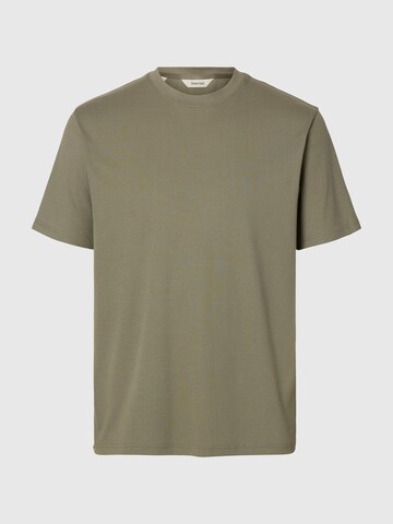 T-Shirt 'SLHSpencer' SELECTED en vert : devant