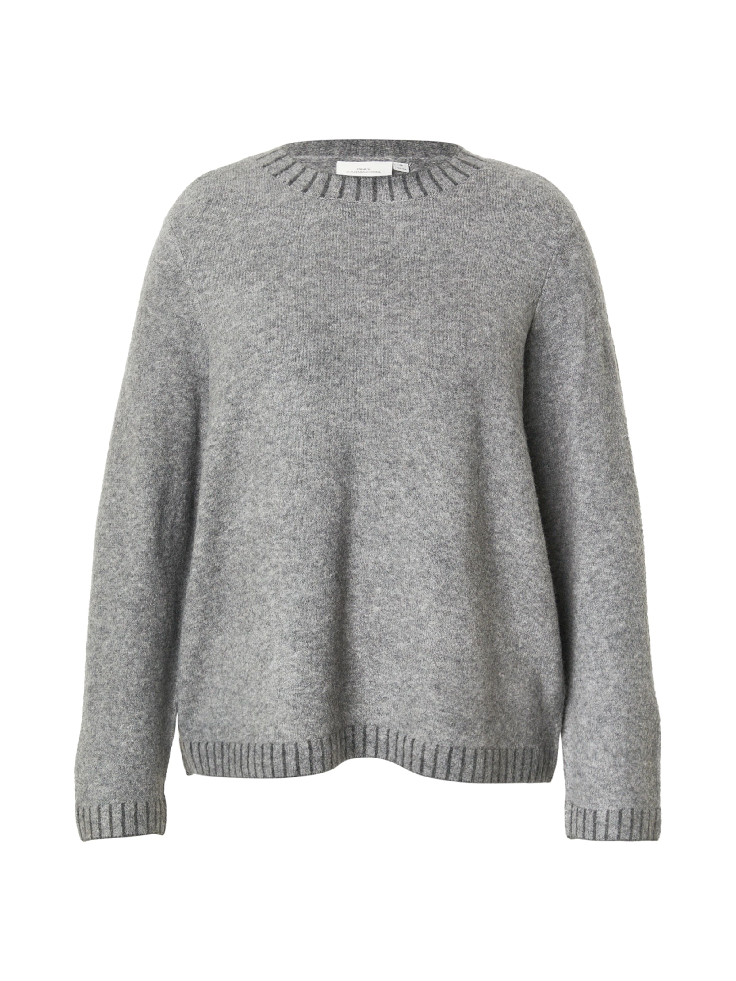 pelēks ONLY Carmakoma Džemperis 'CARFINA': no priekšpuses