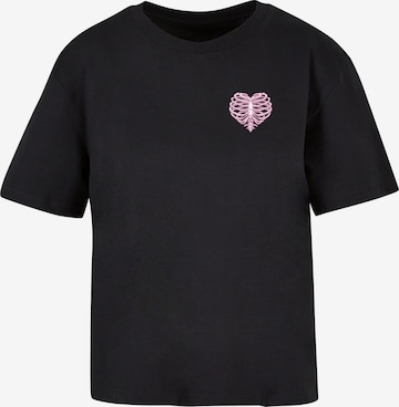 Mister Tee - Camiseta 'Heart Cage Rose' en negro: frente