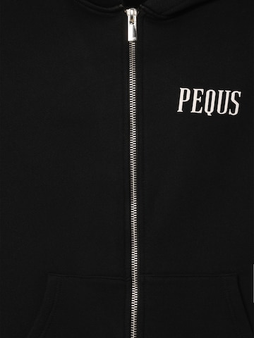 Pequs Zip-Up Hoodie in Black
