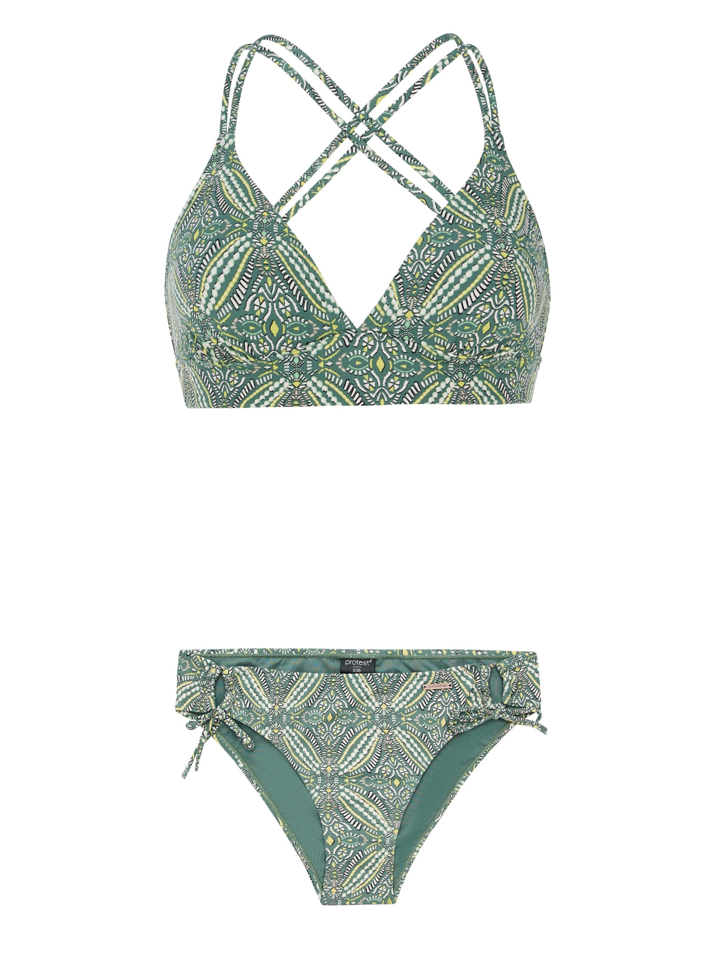 PROTEST Triangle Bikini 'PRTGoofy' in Green: front