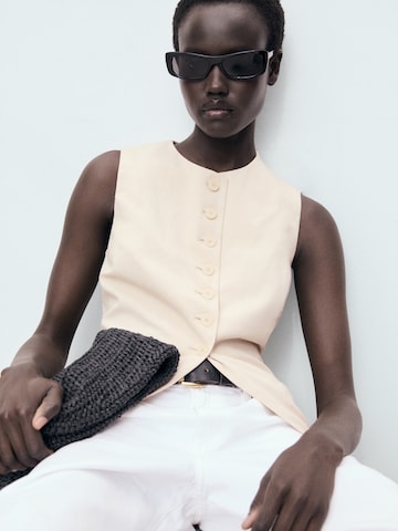 MANGO Weste 'GRETA' in Beige