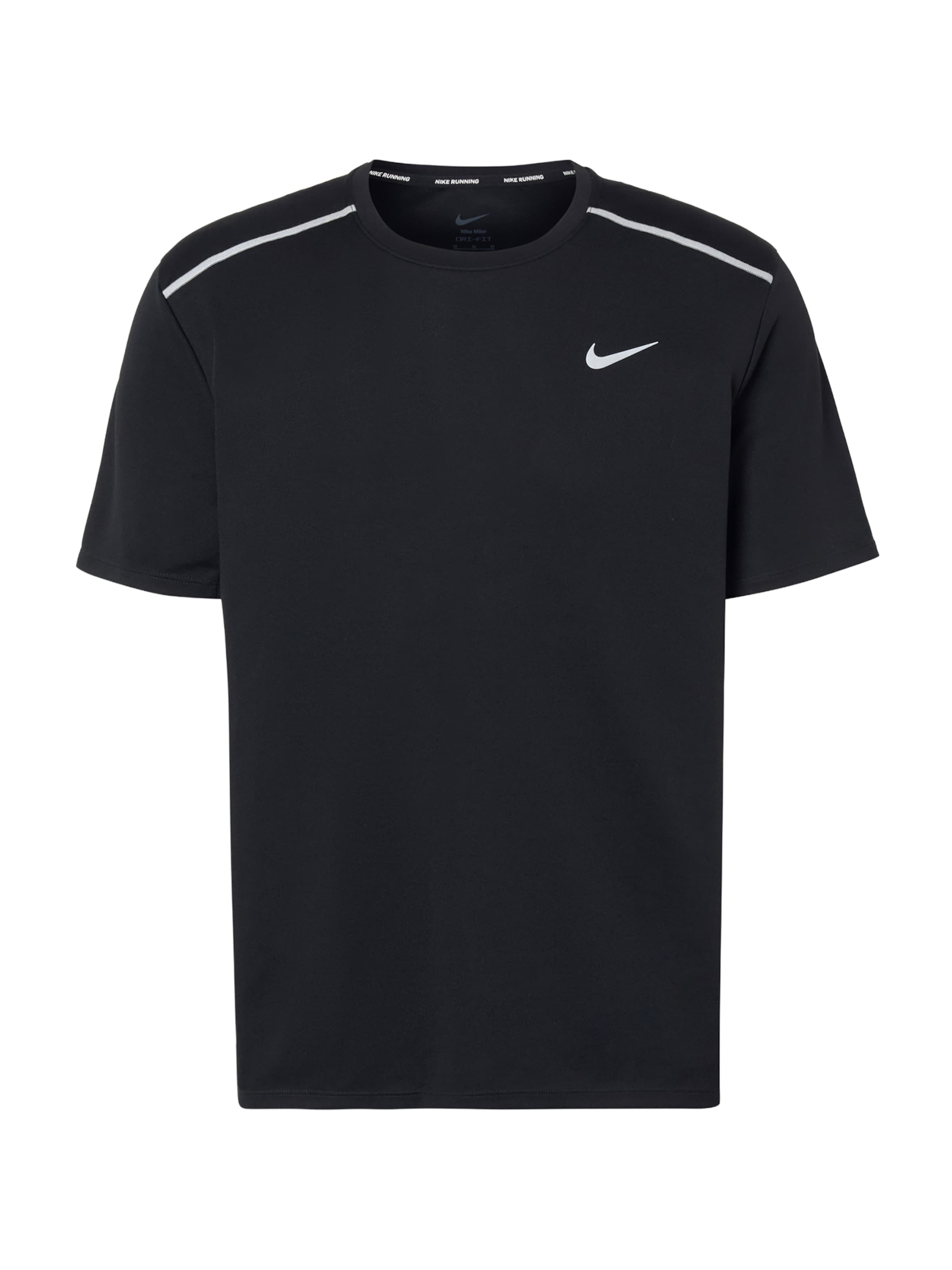 T-Shirt fonctionnel 'MILER' NIKE en noir : devant