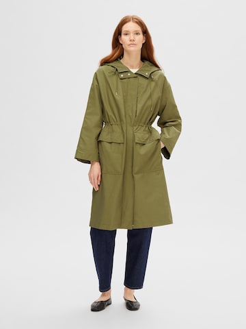 SELECTED FEMME Between-Seasons Coat 'Philine' in Green